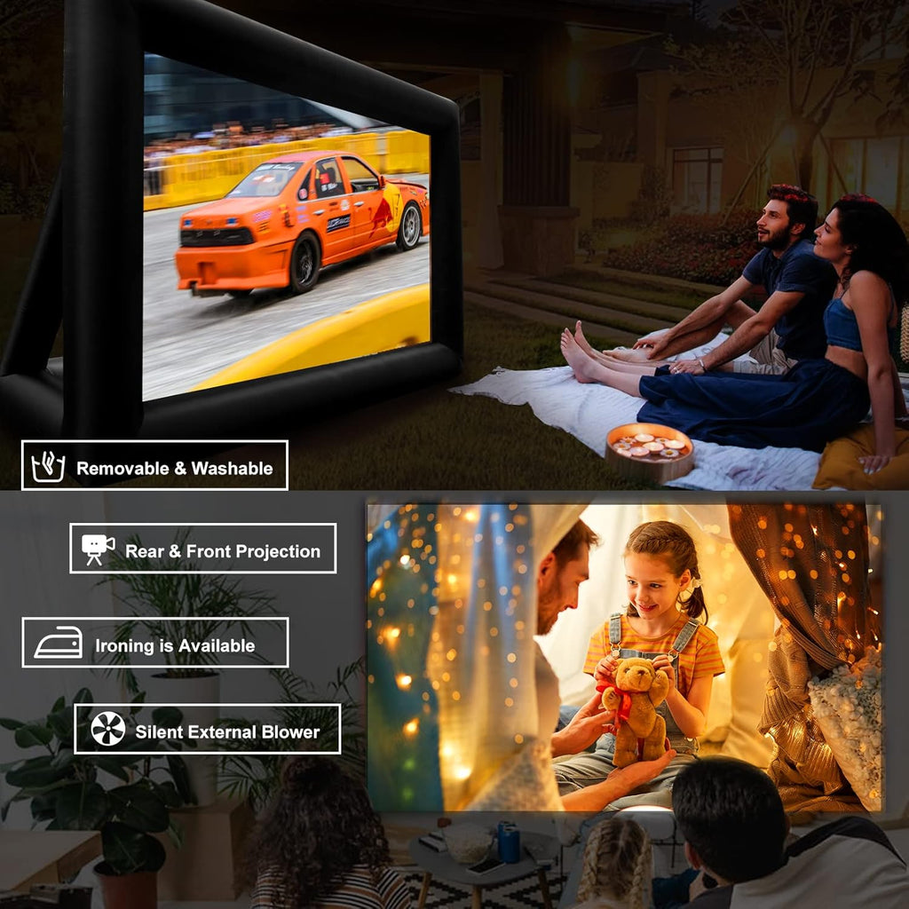 16.5FT Inflatable Outdoor Movie Screen with Air Blower and Carry Bag P1197