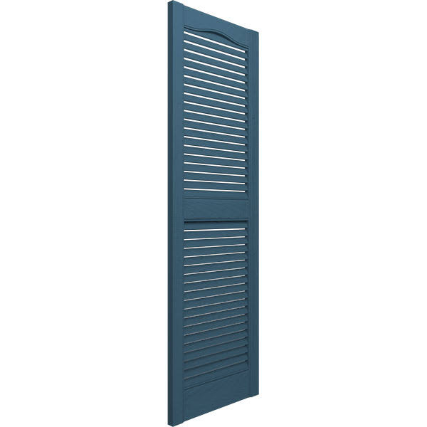 Classic Blue Open Louver Shutters W626