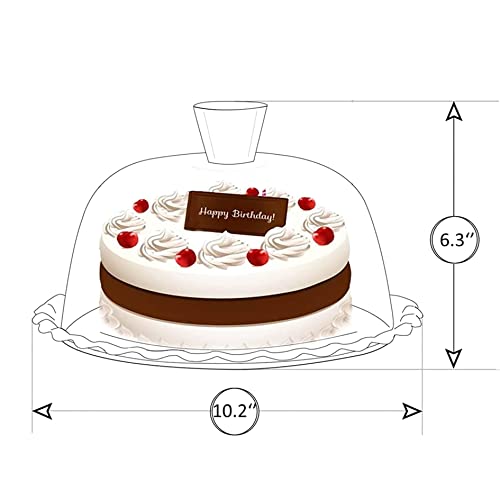 Glass Cake Stand with Dome 10 inch Serving Platter N57926