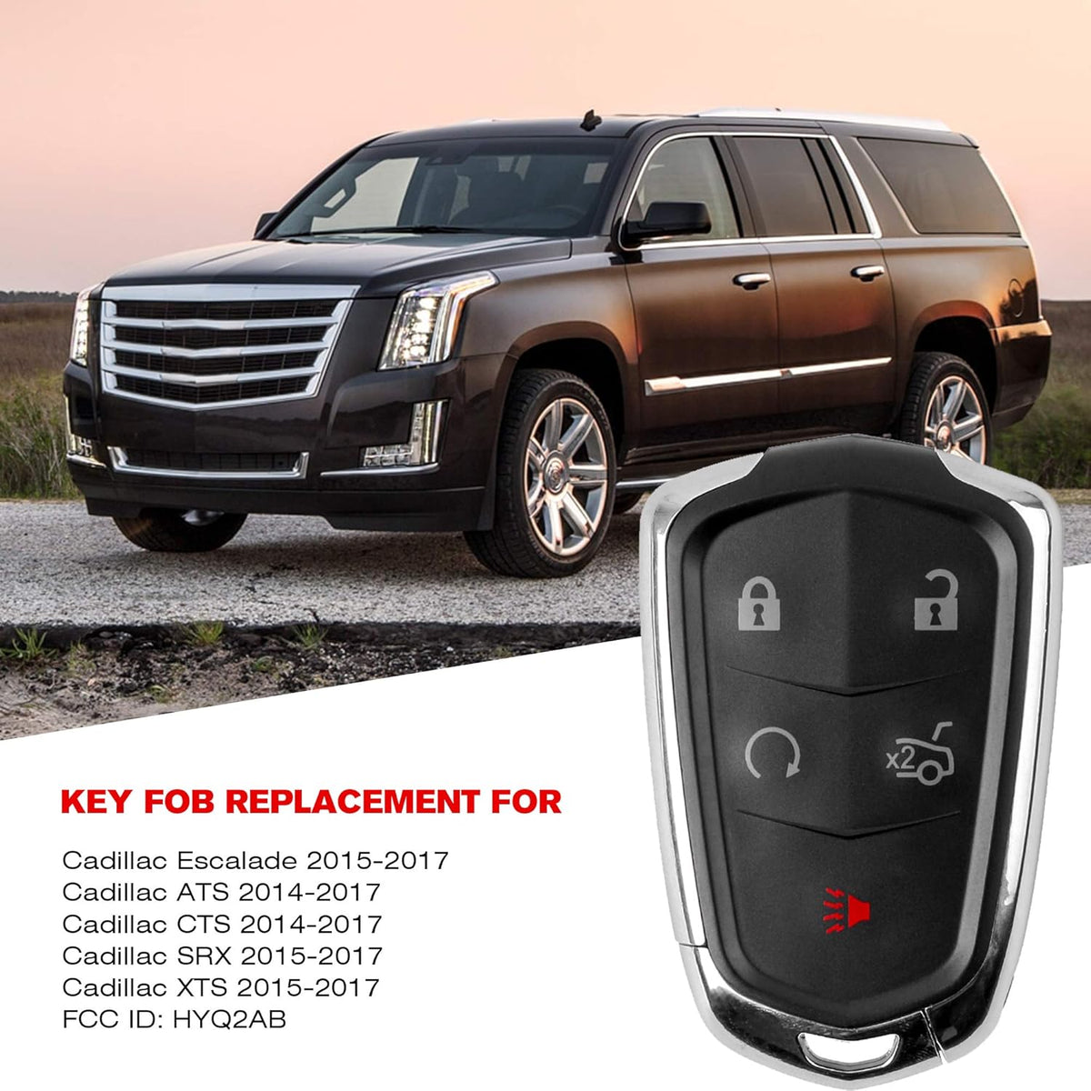 Keyless Entry Remote Car Key Fob Pack of 2 K951519