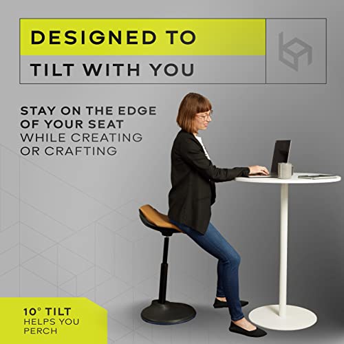 Black Ergonomic Standing Desk Chair with Back Support A9900