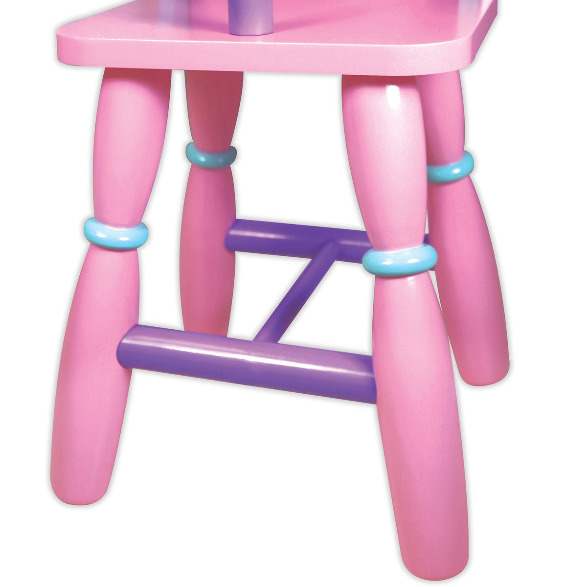 Pink Wooden Baby Doll High Chair C446096