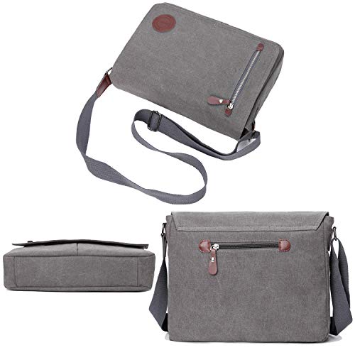Canvas Messenger Bag 13.5" Laptop Bags (Coffee) H91734