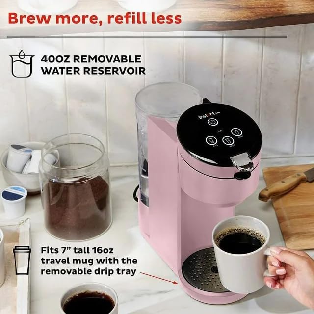 Single Serve Coffee Maker, K-Cup Pod Compatible Coffee Brewer, Gray G704