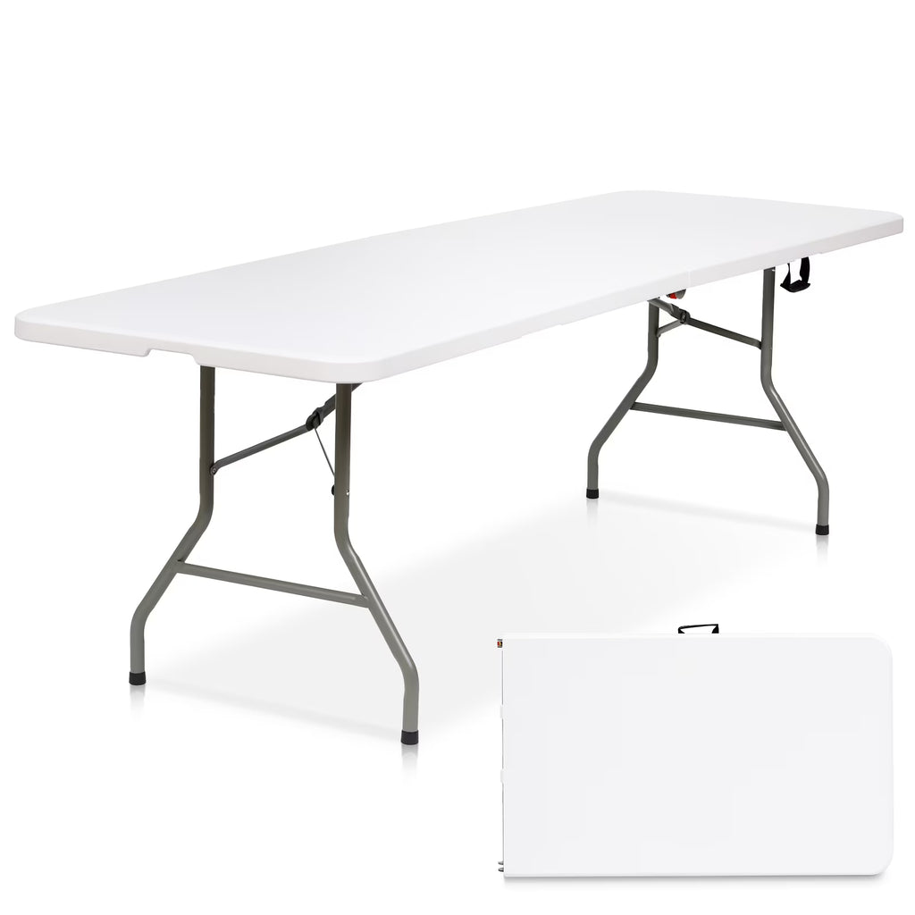 White 8ft Plastic Folding Table H13887