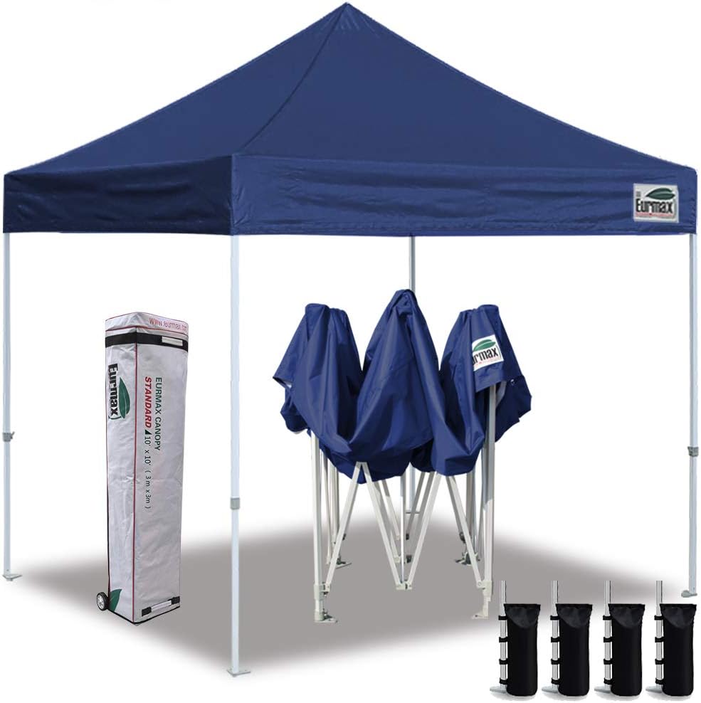 8'x12' Commercial Instant Canopy Tent with Heavy Duty Roller Bag Q702751