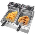 5000W 110V 12L Stainless Steel Double Cylinder Electric Fryer X585066