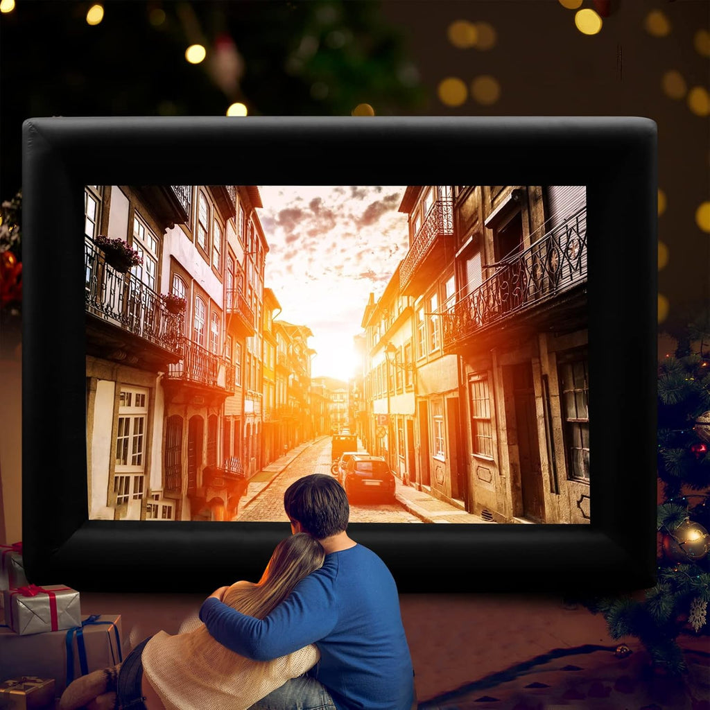 16.5FT Inflatable Outdoor Movie Screen with Air Blower and Carry Bag P1197