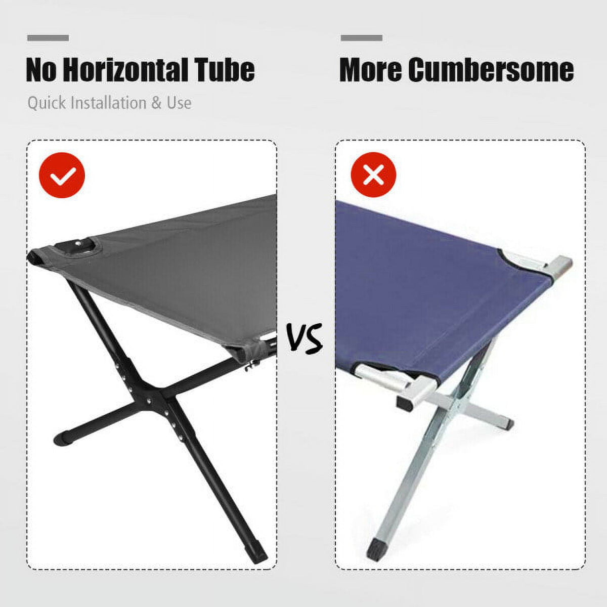 Portable Camping Cot with X-Shape Legs B304035
