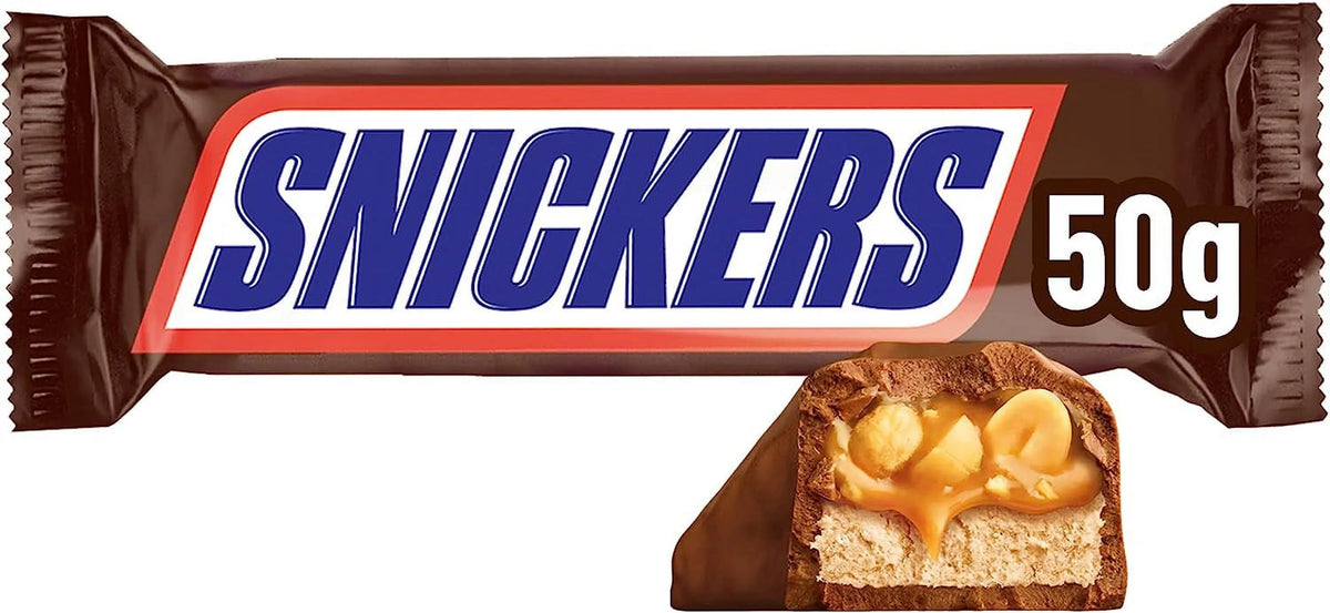 24 bars x 50g Chocolate Covered Caramel Peanuts Candy Bar X181