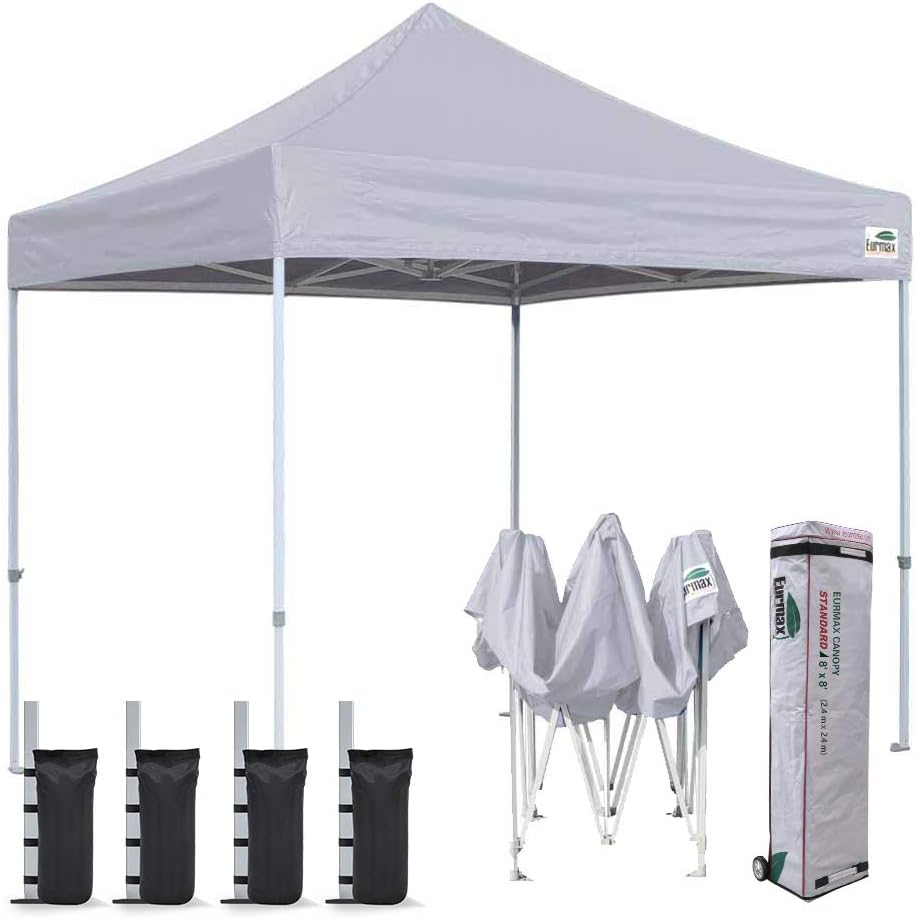 8'x12' Commercial Instant Canopy Tent with Heavy Duty Roller Bag Q702751