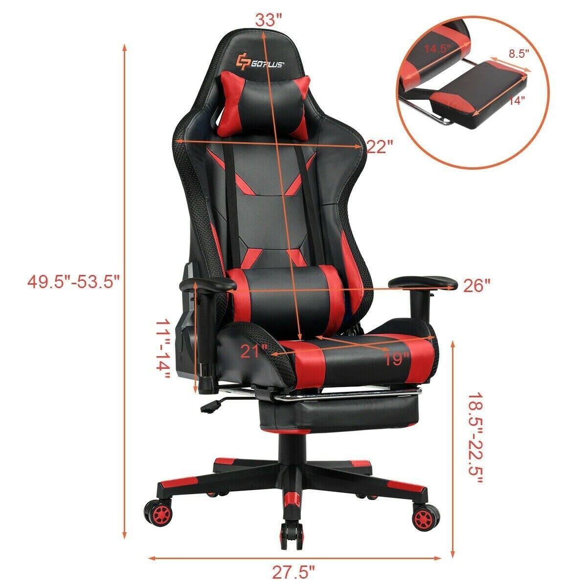 Red RGB LED Gaming Chair V415