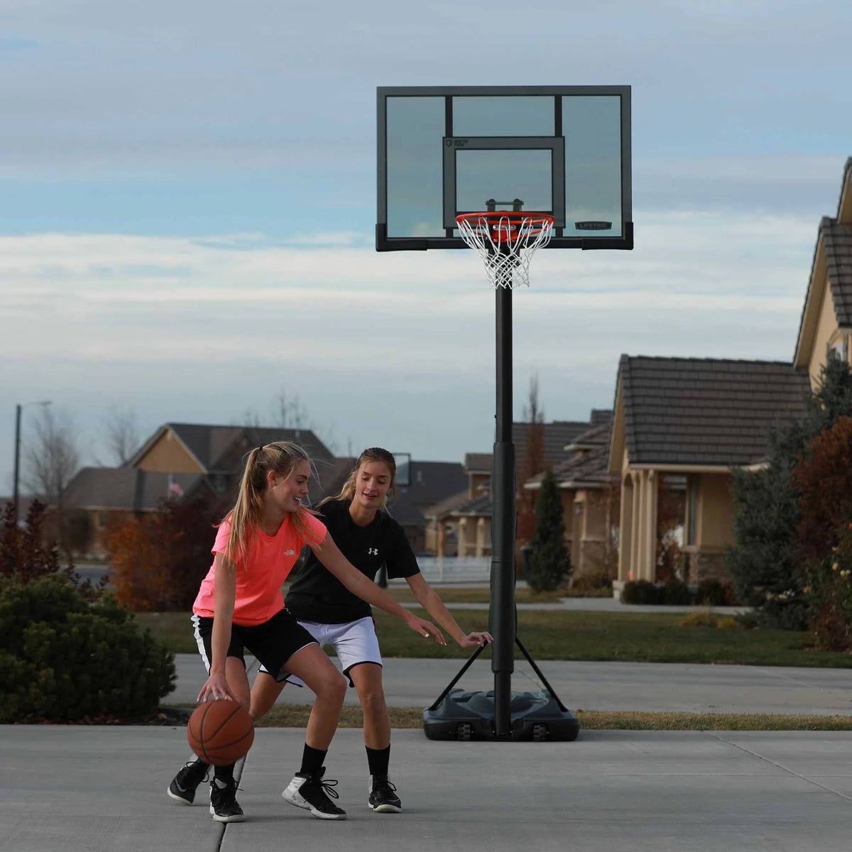 Adjustable Portable Basketball Hoop 52-inch Polycarbonate T482
