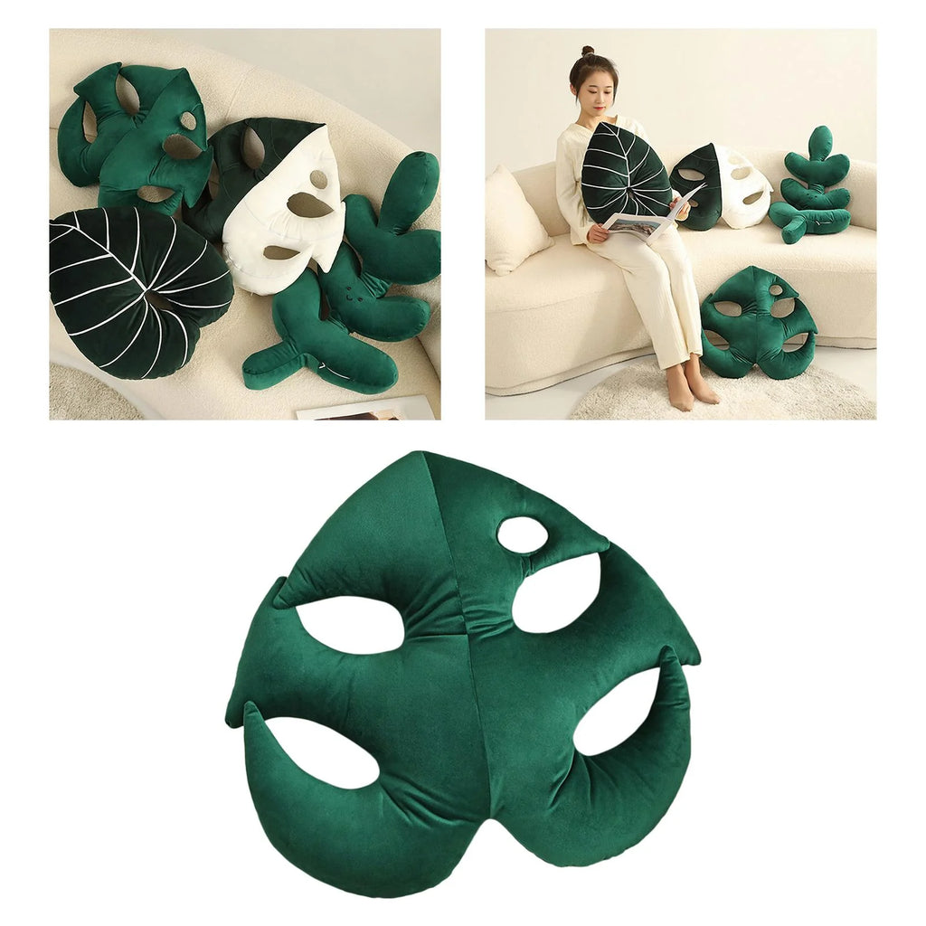 Leaf Shaped Throw Plant Leaves Decorative F9998