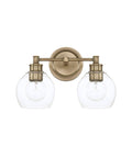 Aged Brass 2 Light Vanity S5503