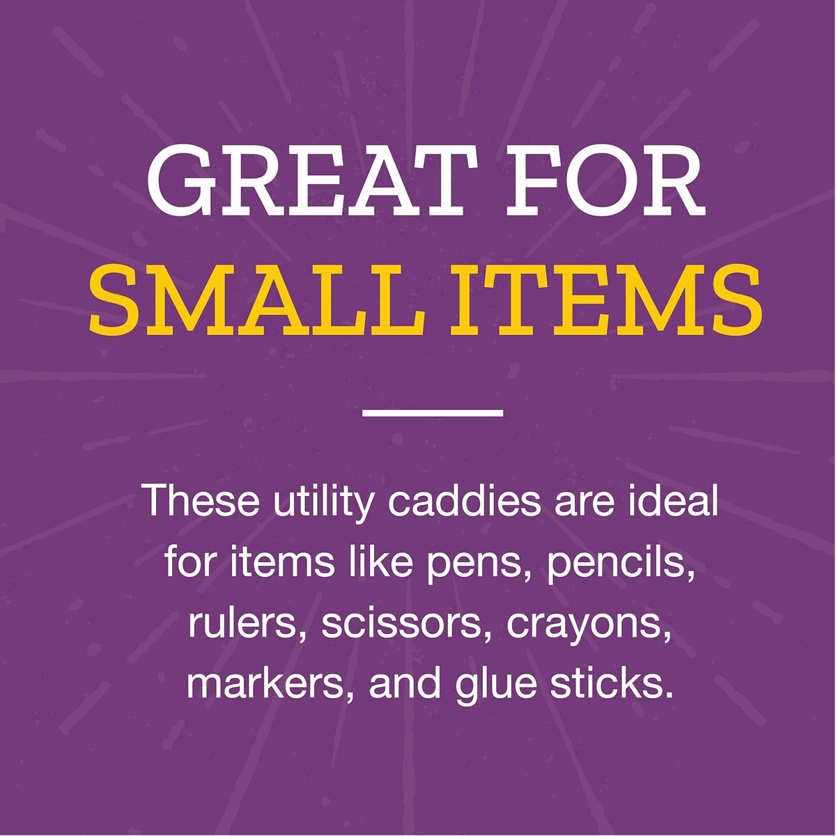 Small Stackable Utility Caddies Rainbow Colors Set of 6 Pack of 2 O699982
