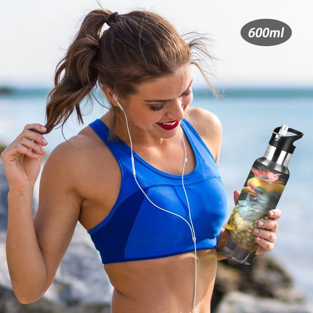 Stainless Steel Insulated Thermos Vacuum Flask with Straw Lid M623