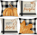Fall Decor Pillow Covers 18x18 Set of 4 Outdoor Throw Pillows Q546
