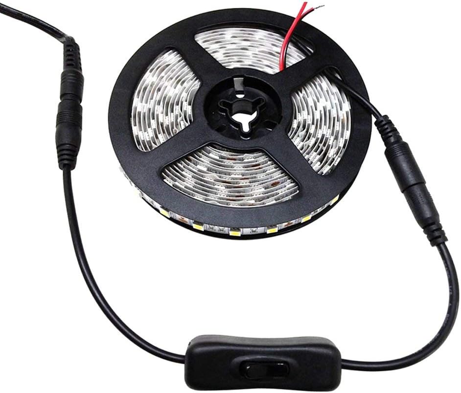 LED Strip Switch Connector with 3 x 12V Inline Switch, 3 x Female DC Power Jack, 3 x Adhesive Tape G669198