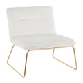 Cream Velvet Accent Chair M4903