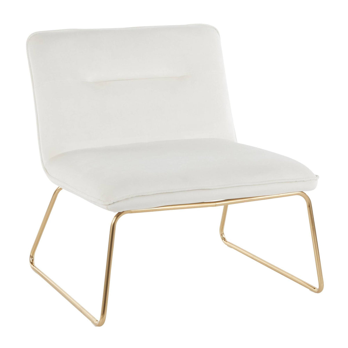 Cream Velvet Accent Chair M4903