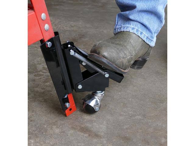 Heavy-Duty Retractable Swivel Caster Wheels with Bracket 4-Pack P98687