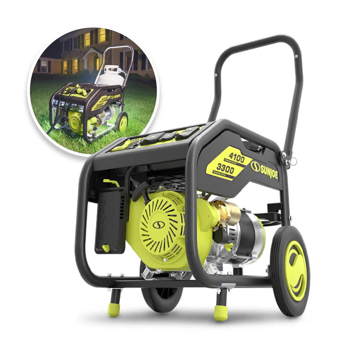 4100-Watt Portable Propane Generator with Cover D8671