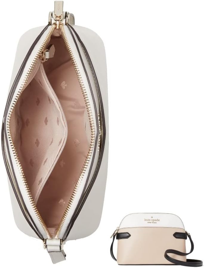 WARM BEIGE MULTI Saffiano Leather Crossbody Bag Q1127