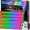3-Pin 6PCS Car Double-Row Dreamcolor Underglow Lights Kit with APP IP68 12V Pack of 2 B8188