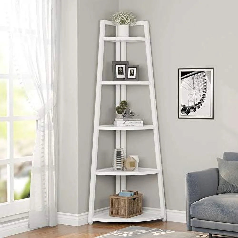 Gold 5 Tier Corner Bookshelf B3279