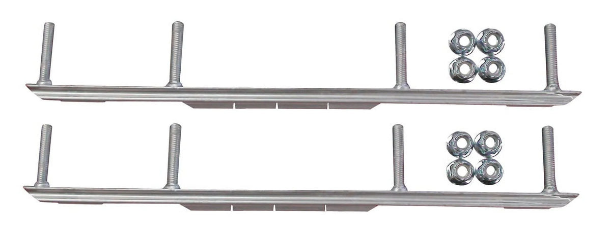 White XPT Snowmobile Skis with 9" Shaper Bars Complete Kit F91138