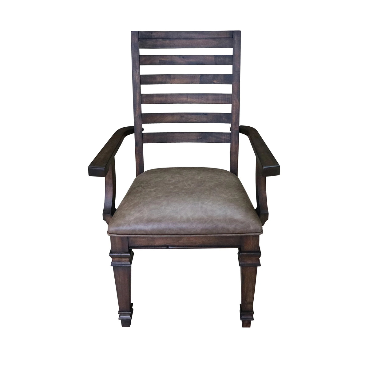 Ladder Back Arm Chairs Brown (Set of 2) J9074