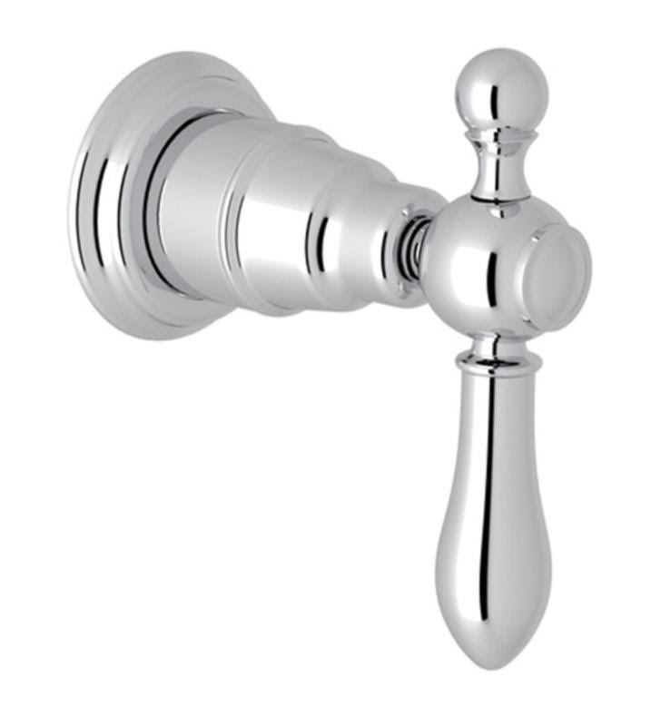 Polished Nickel Volume Control and Diverter Trim with Cross Handle D50761