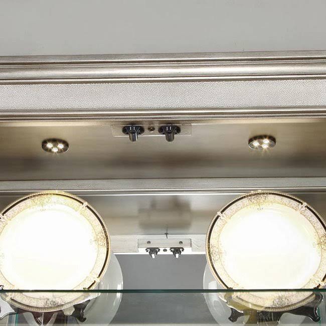 Metallic Platinum Curio Cabinet K880