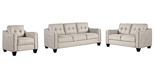 Gray 3-Piece Sofa Set with Tufted Cushions F4267