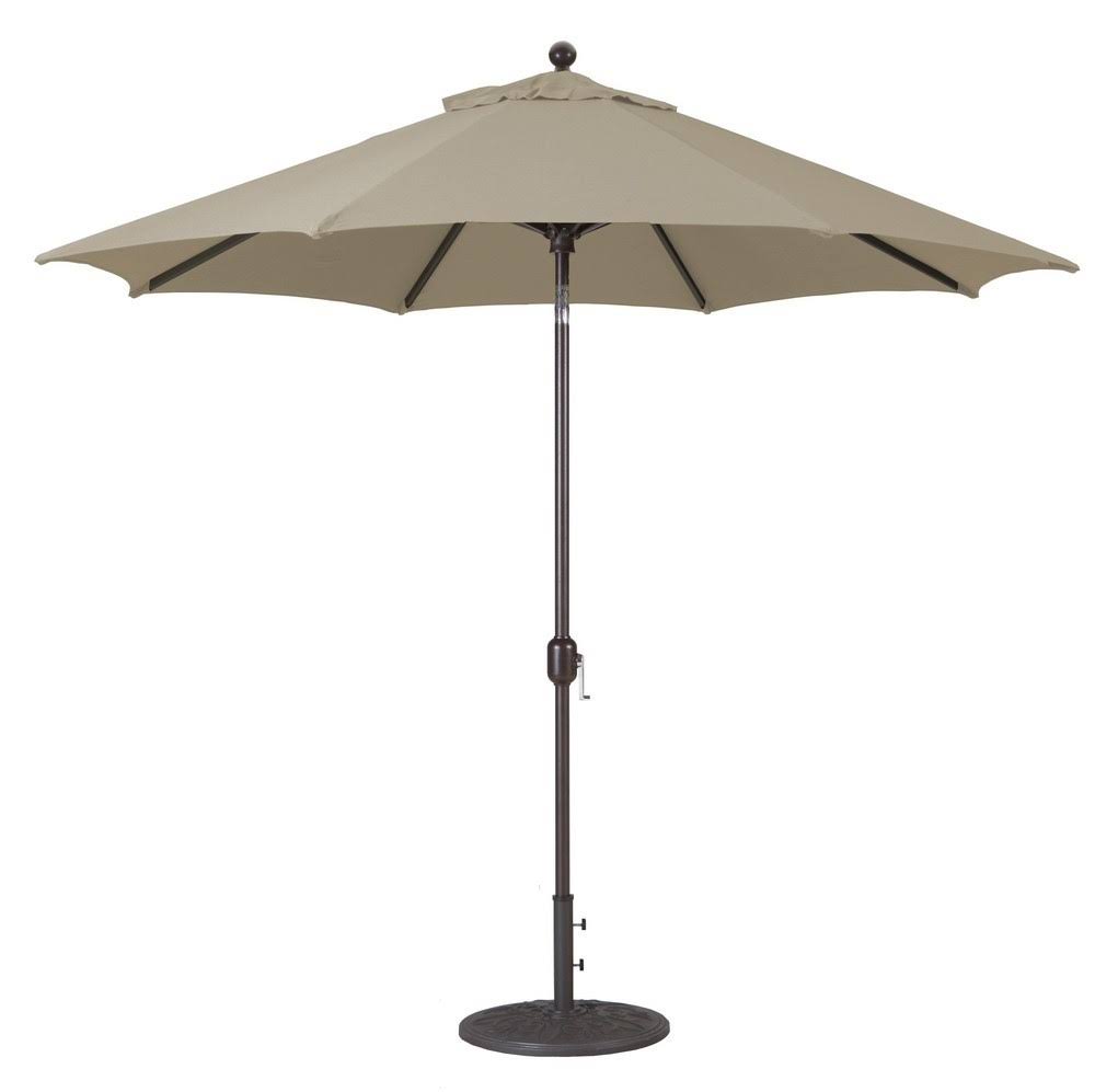 9 ft. Black Deluxe Auto Tilt Umbrella W934246