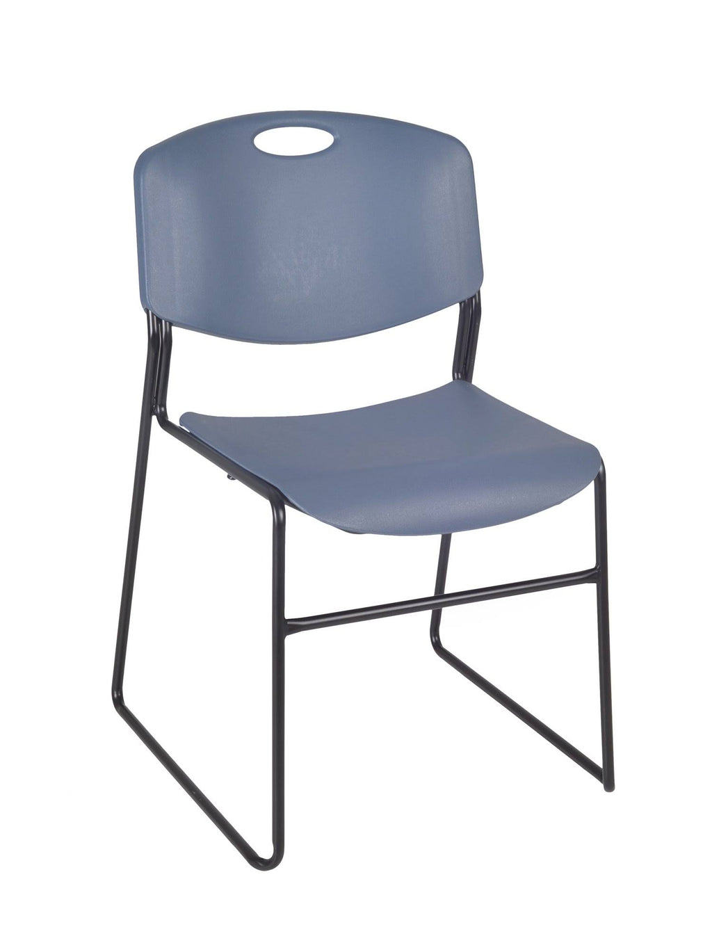 Cherry Black Square Breakroom Table with 4 Stack Chairs A9792