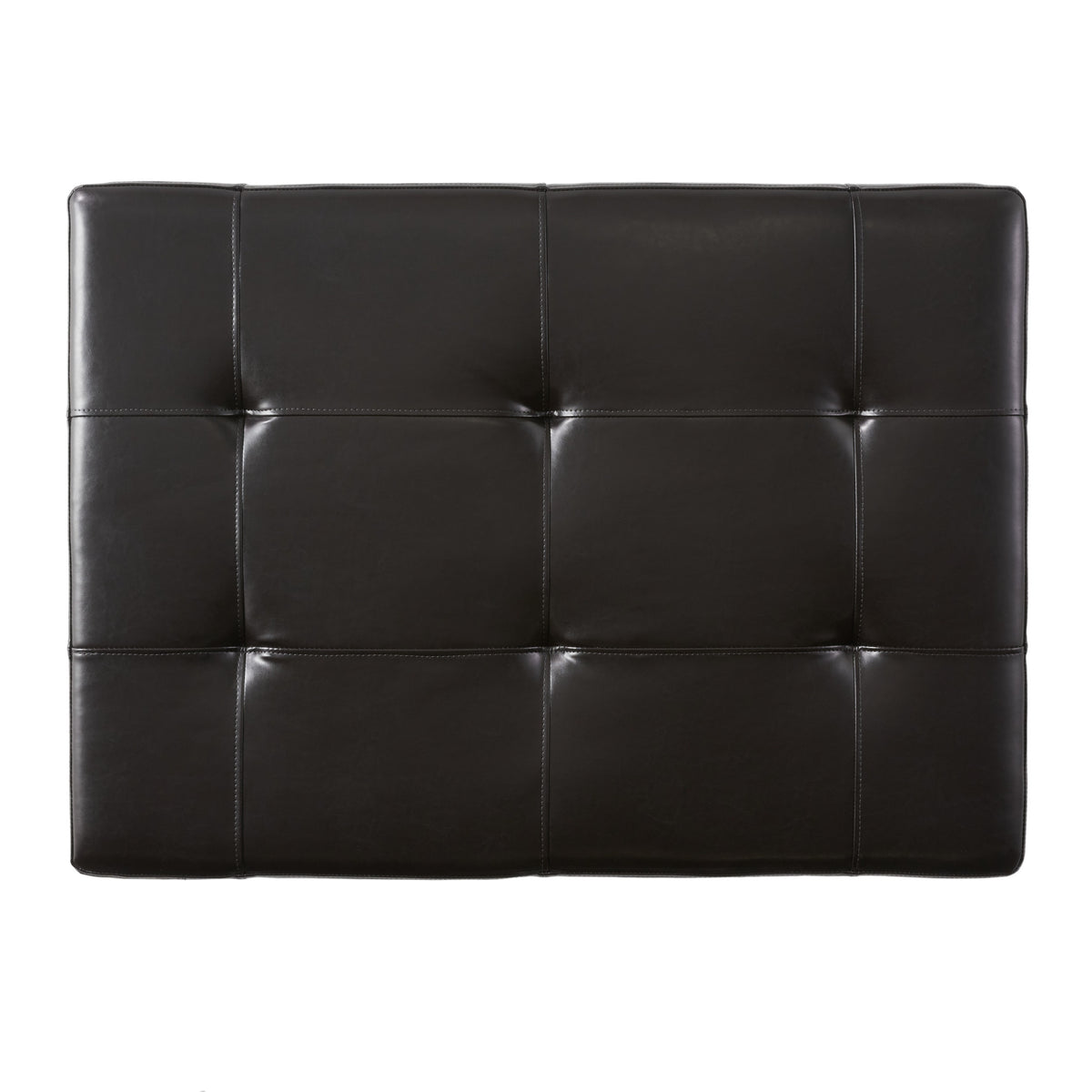 Dark Espresso Bonded Leather Storage Ottoman W310