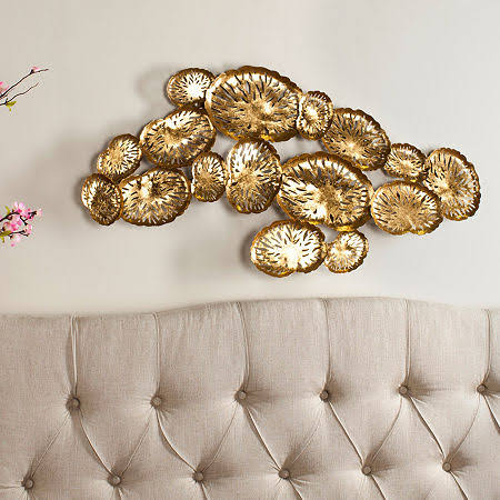 Gold Coral Plate Wall Decor P5689