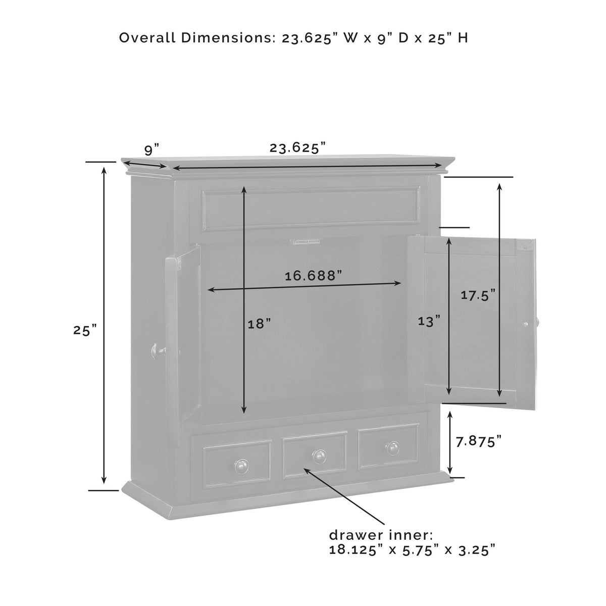 Gray Wall Cabinet G30053