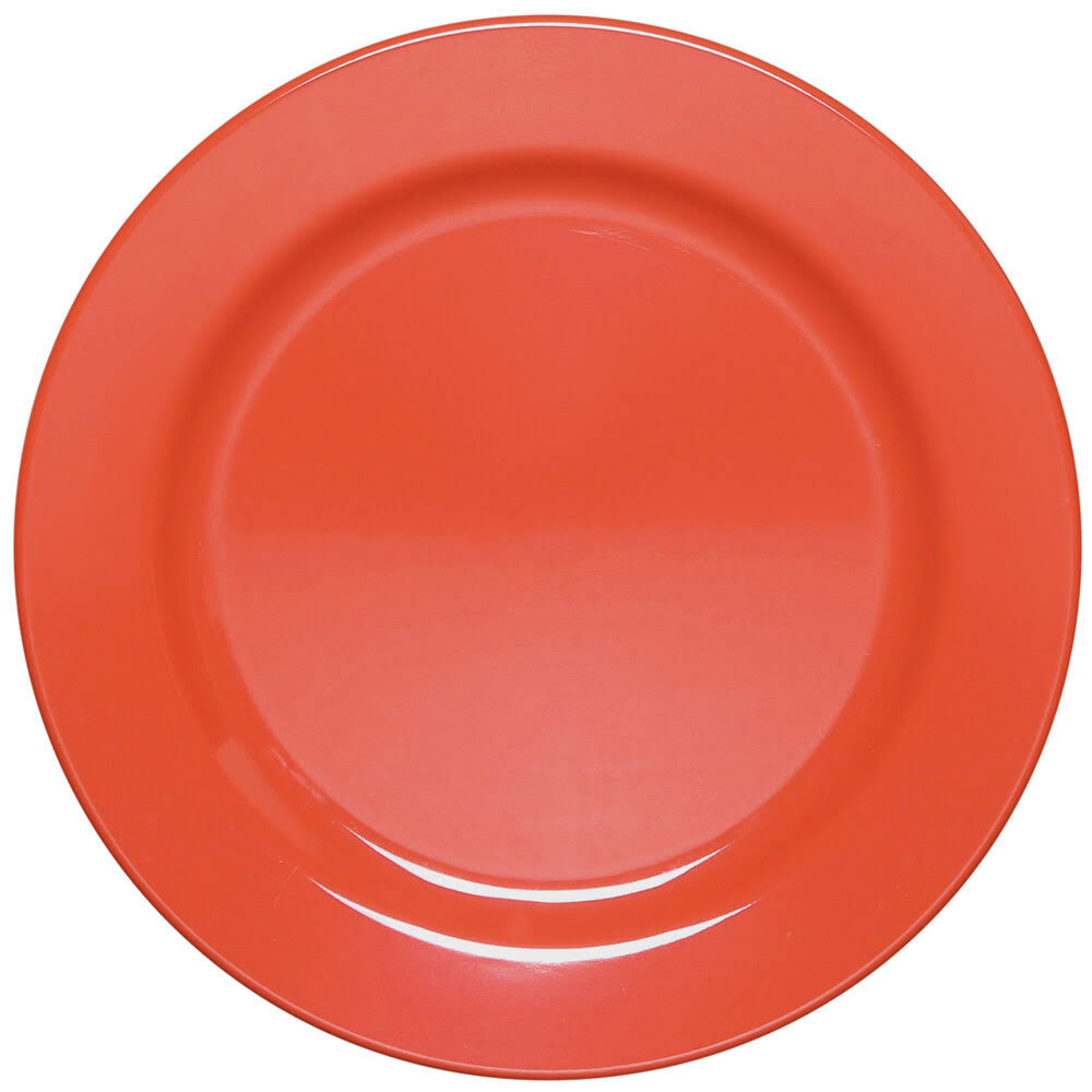 Coral Round Melamine Plate - 6/Case W17011