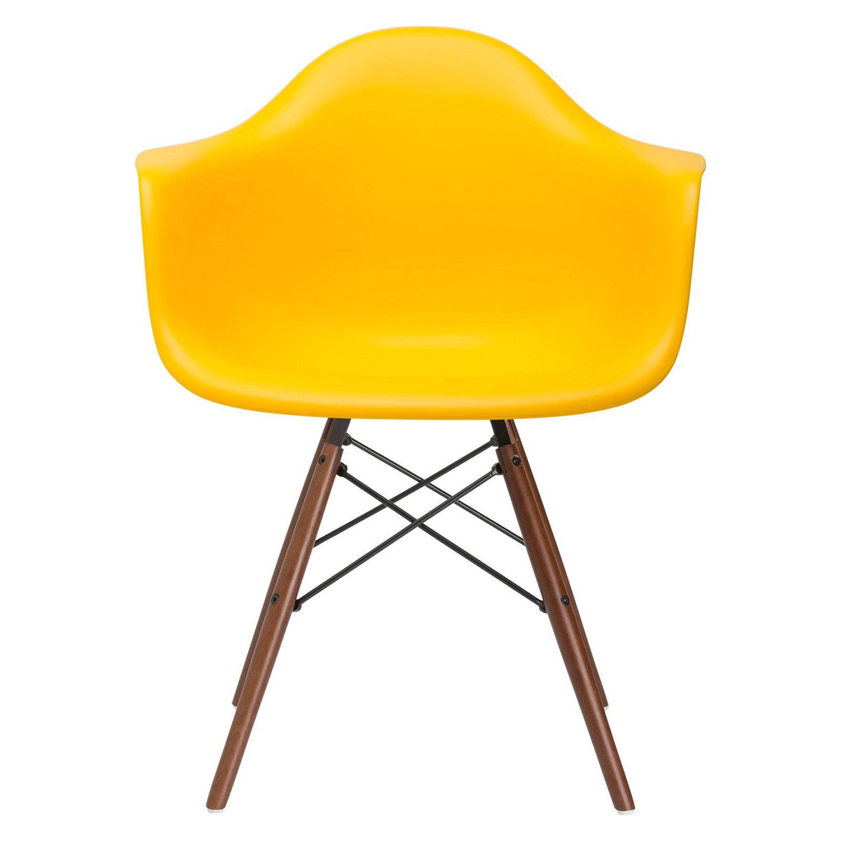 Yellow Arm Chair with Walnut Leg V1064