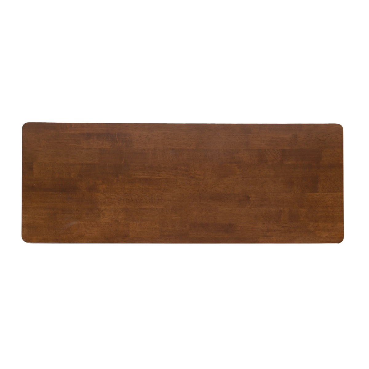 Walnut Brown Wooden Pub Table with Storage Shelf D4194