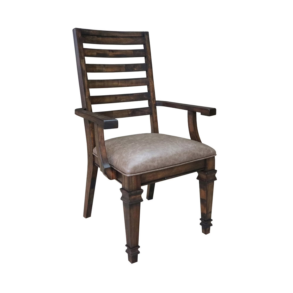 Ladder Back Arm Chairs Brown (Set of 2) J9074