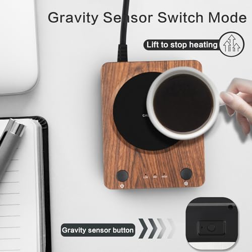 Electric Coffee Cup Warmer with 3-Temp Settings and Auto Shut Off J56138