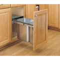 Stainless Steel Top Mount Double Bin Trash Can H8646
