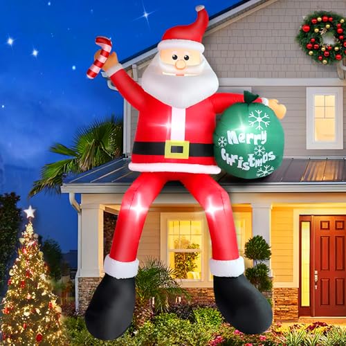 8 FT Blow Up Santa Claus with Gifts Bag Outdoor Decorations G728875