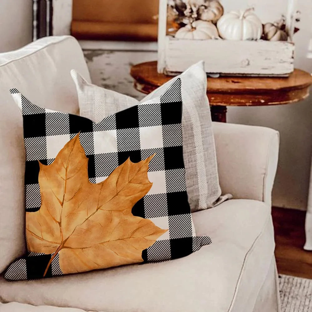 Fall Decor Pillow Covers 18x18 Set of 4 Outdoor Throw Pillows Q546