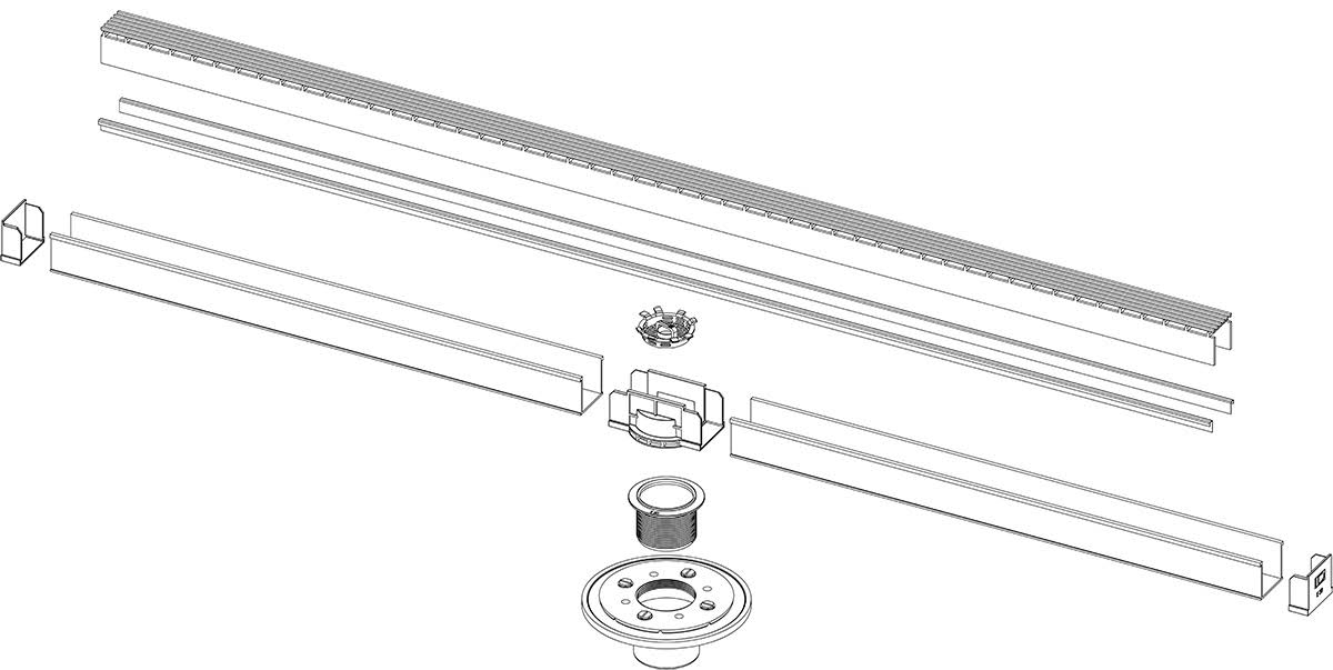 Satin Stainless Site Sizable 48x22 Complete Kit W256