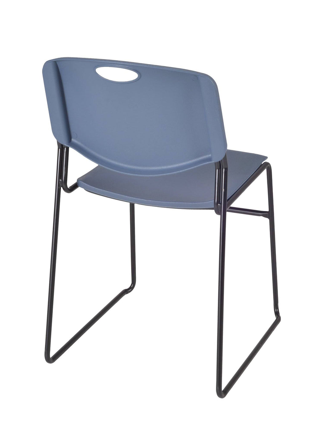 Cherry Black Square Breakroom Table with 4 Stack Chairs A9792